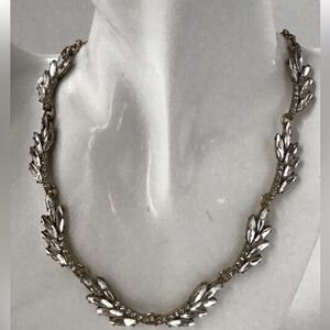 J.Crew Rhinestone Leaf Statement Necklace NWT